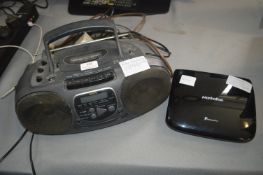Sanyo Portable Cassette Radio, Freeview Player, et