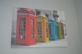 Multicolour Telephone Canvas Print