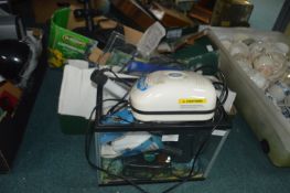 Fish Tank, Assorted Pond Pumps, etc.