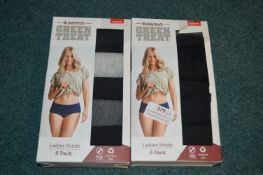 *Two Green Treat Lady's Briefs 5pk Size: M