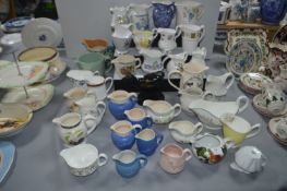 30+ Vintage Pottery Jugs Including Shelley etc.