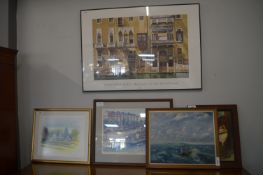 Five Framed Pictures and Prints Including Fredrick