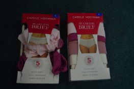 *Two Carole Hochman Seamless Briefs 5pk Size: L