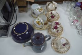 Royal Worcester Evesham Ware Cups & Saucers, Denby