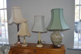 Four Table Lamps