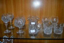 Cut Lead Crystal Drinking Glasses, etc.