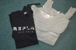 *Calvin Klein Men’s Sweatshirt Size: L, and a Replay T-Shirts Size: L