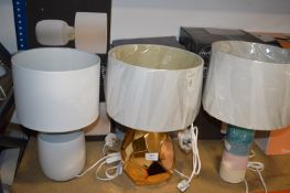 *Three Assorted Table Lamps