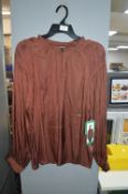 *Hilary Radley Lady's Chocolate Blouse Size: XL