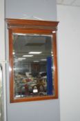 Mahogany Framed Beveled Edge Mirror
