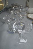 Eight Babycham Glasses