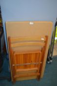 Folding Paste Table and a Folding Wooden Chair