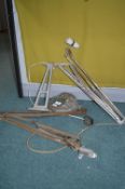 Two Vintage Adjustable Desk Lamps