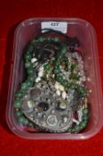 Costume Jewellery and Semiprecious Beaded Necklace
