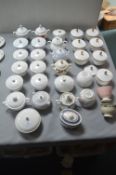 30 Lidded Sugar Bowls by Royal Doulton and Wedgwoo