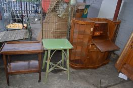 Retro Bureau/China Cabinet plus Trolley and Table