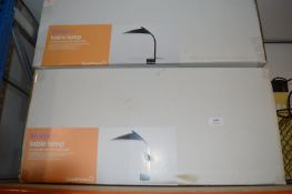 *Two Black Table Lamps