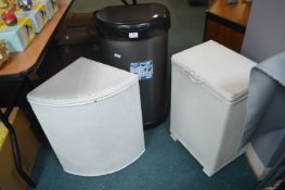 Wastebin and Two Laundry Basket