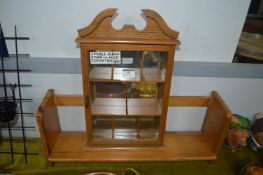 Collectibles Display Case and Pine Bookshelf
