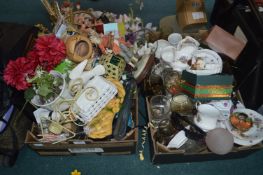 Two Boxes of Household Goods, Decorative Items, Po