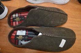 *Hand Knit Gold Slippers Size: 7