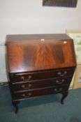 Mahogany Three Drawer Writing Bureau