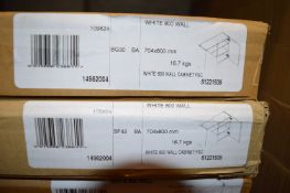 White Wall Cabinet 704x800mm