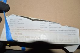 White LH Wall Unit 500x575mm with Rosewood Door and Chrome Handle