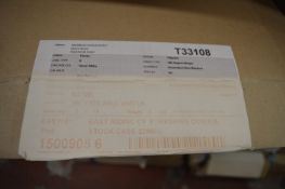 White LH Wall Unit with Rosewood Door 300x575mm