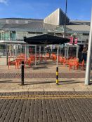 Nineteen Assorted Glass Patio Privacy Panels