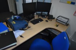 *L-Shape Workstation with Righthand Return 180x120cm (Location: 64 King Edward St, Grimsby, DN31