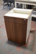 One Lefthand and One Righthand Dijon Walnut 500x704mm Cupboard Bases with Legs