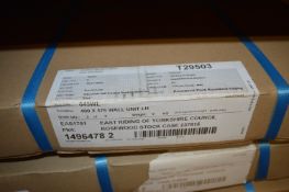 White LH Wall Unit with Rosewood Door 400x575mm