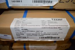 Rosewood & White LH Wall Unit 300x575mm with Chrome Handle/Trim