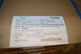 Rosewood & White LH Wall Unit 400x505mm with Chrome Handle/Trim