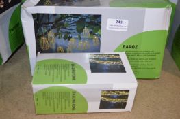 *Two Solar Integrated LED String Light Lanterns, a