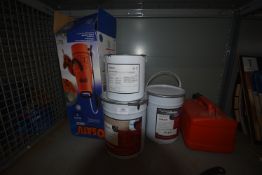 *2x 4.15kg of Vanguard HD, 1x Epoxy Liquid Activator, Fuel Can, etc. (Location: 64 King Edward St,