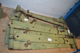 Eight Vintage Style Heavy Duty Barn Door Hinges