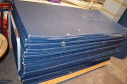 ~25 Blue Floor Mats, and Large Trolley