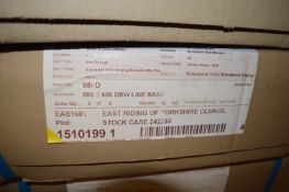 Rosewood & White Drawer Line Base Unit 800x600mm with Chrome Handle/Trim