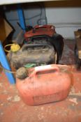 Four Plastic Petrol Cans