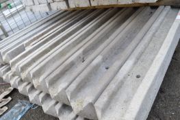 Nineteen 9ft and One 8ft Slotted Concrete Posts