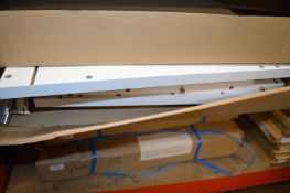 White LH Drawer Line Base Unit 500x500mm with Rosewood Door and Chrome Handle