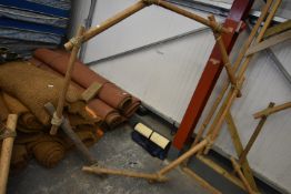 *Octagonal Rustic Pole & Natural Rope Tipi Light/Floral Hoop