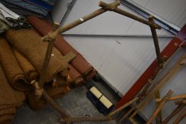 *Octagonal Rustic Pole & Natural Rope Tipi Light/Floral Hoop