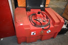 *Bunded Red Diesel Storage Tank with High Pressure Delivery Hose and Fuel Gauge to suit Commercial