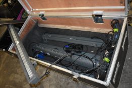 *Five EDI Spectra Batten Exterior RGB Lighting Units in Flight Case