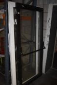 *Pair of Aluminium Framed Glazed Doors with Panic Bolts