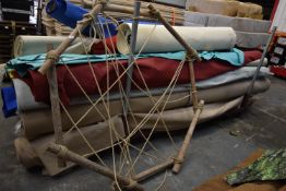 *Octagonal Rustic Pole & Natural Rope Tipi Light/Floral Hoop