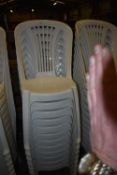 *Twelve Stackable Plastic Bistro Style Chairs